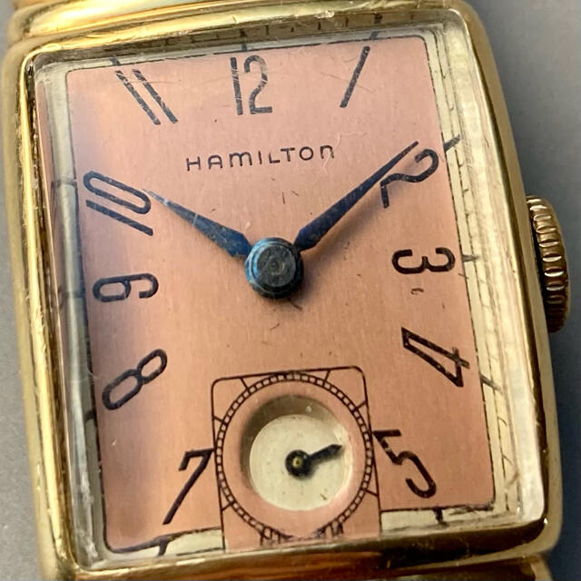 Hamilton(ハミルトン)の【動作良好】ハミルトン アンティーク 腕時計 1940年代 手巻き 長方形 メンズの時計(腕時計(アナログ))の商品写真