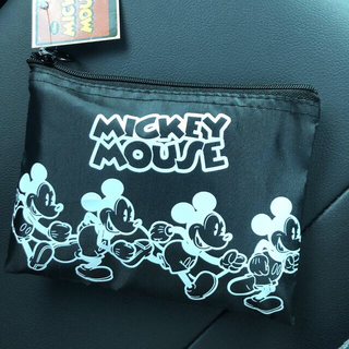 ミッキーマウス(ミッキーマウス)の新品　未使用　ミッキーマウス　ディズニー　エコバッグ　ポーチ付き　ホワイト(エコバッグ)