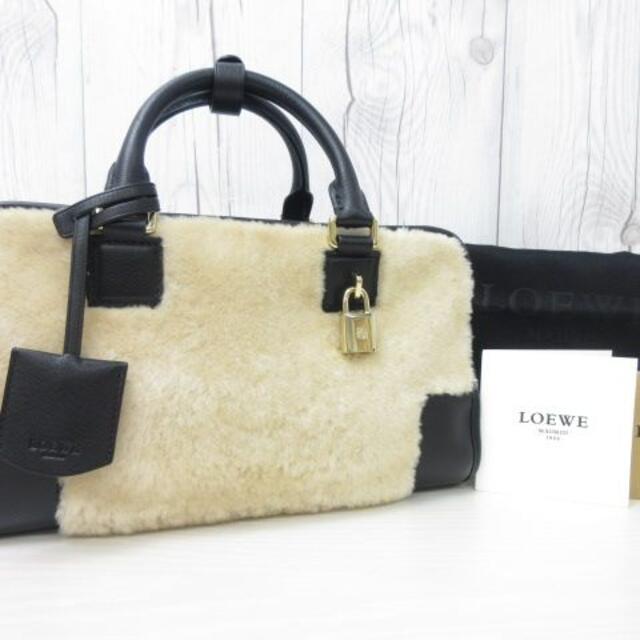 LOEWE - 専用　新品同様 LOEWE ロエベ アマソナ28 ハンドバッグ ファー×レザー