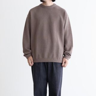 コモリ(COMOLI)のcrepuscule 20AW MOSS STITCH CREW SLIT(ニット/セーター)