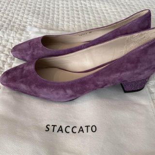 ほぼ未使用♡STACCATO スタッカート　サンドラメブロックヒールパンプス(ハイヒール/パンプス)