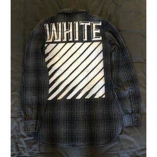 オフホワイト(OFF-WHITE)のoff-white オフホワイト チェック ウール シャツ型ジャケット(その他)