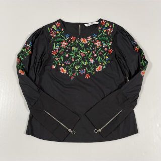 ザラ(ZARA)の【お値下げしました】zara 刺繍ブラウス(シャツ/ブラウス(長袖/七分))