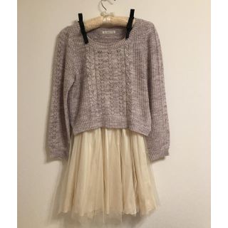 ウィルセレクション(WILLSELECTION)のウィル♡チュールニットワンピ♡(ひざ丈ワンピース)