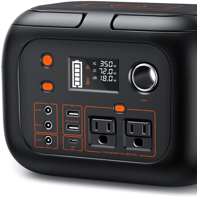 防災関連グッズ ポータブル電源 大容量 350W 296wh 80000mAh小型軽量