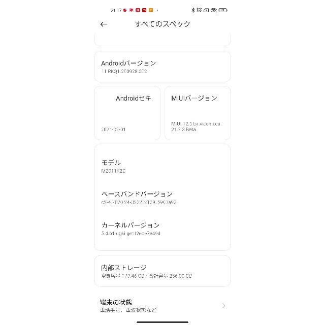 D's様 8G/256Gの通販 by ひろまき's shop｜ラクマ 専用 Mi11 超特価在庫