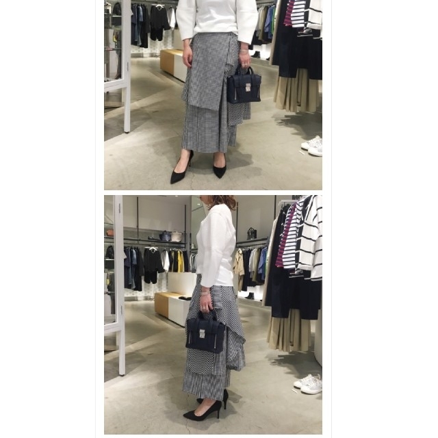 美品エンフォルド ランダムフレアスカートパンツ ダークネイビー 38