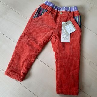 エフオーキッズ(F.O.KIDS)の新品　オレンジのコーデュロイパンツ　80(パンツ)