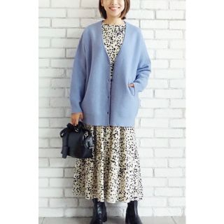 定形外発送送料無料商品 LAVANDA レオパドットギャザーワンピース