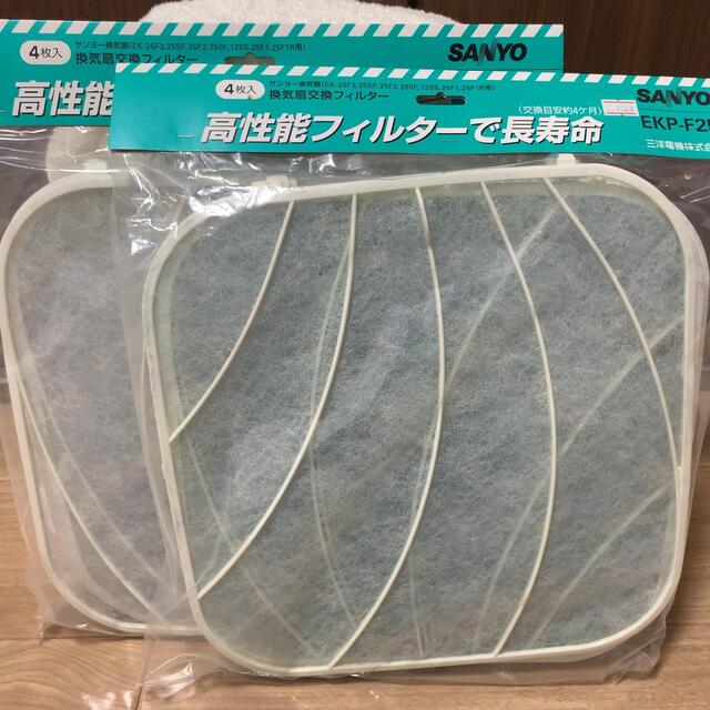 超特価 サンヨー 換気扇交換用フィルター 25cm用 4枚入 EKP-F25C
