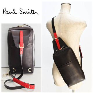 ポールスミス(Paul Smith)の《ポールスミス》新品 カラードチップ オールレザー ボディバッグ プレゼントにも(ボディーバッグ)