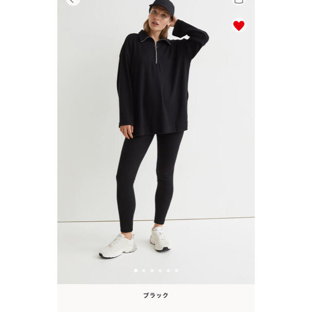 H&M(エイチアンドエム)のH&M リブレギンス　ブラック レディースのレッグウェア(レギンス/スパッツ)の商品写真