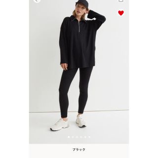 エイチアンドエム(H&M)のH&M リブレギンス　ブラック(レギンス/スパッツ)