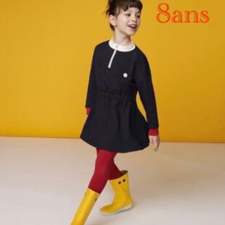 プチバトー(PETIT BATEAU)の新品 プチバトー 8ans スウェット 長袖 ワンピース(ワンピース)