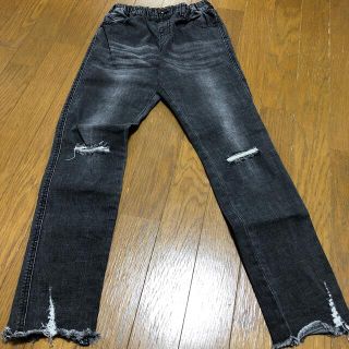 ブランシェス(Branshes)のレグルススタンダード　ダメージブラックデニム　150(パンツ/スパッツ)