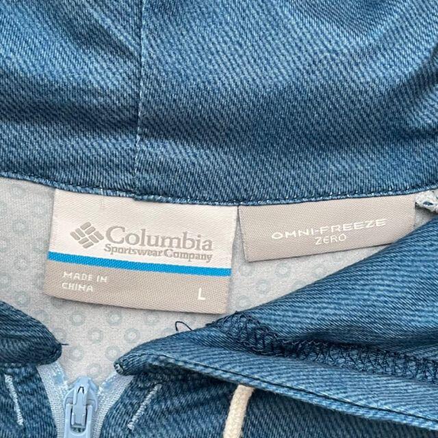 Columbia(コロンビア)の【美品】コロンビア オムニフリーズゼロ ジップアップ パーカー ブルー L メンズのトップス(パーカー)の商品写真