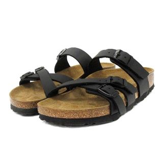 ビルケンシュトック(BIRKENSTOCK)のビルケンシュトック FRANCA フラットサンダル 22.5cm 黒(サンダル)