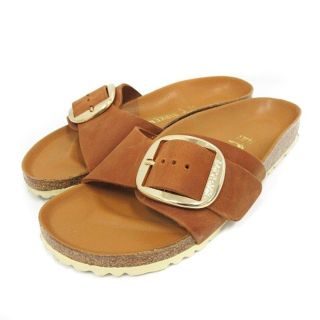 ビルケンシュトック(BIRKENSTOCK)のビルケンシュトック マドリッド ビッグバックル サンダル フラット 24㎝ 茶(サンダル)