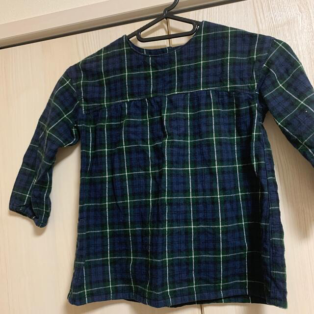 MUJI (無印良品)(ムジルシリョウヒン)の無印　チェック キッズ/ベビー/マタニティのキッズ服女の子用(90cm~)(ブラウス)の商品写真