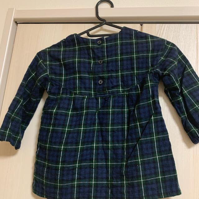 MUJI (無印良品)(ムジルシリョウヒン)の無印　チェック キッズ/ベビー/マタニティのキッズ服女の子用(90cm~)(ブラウス)の商品写真