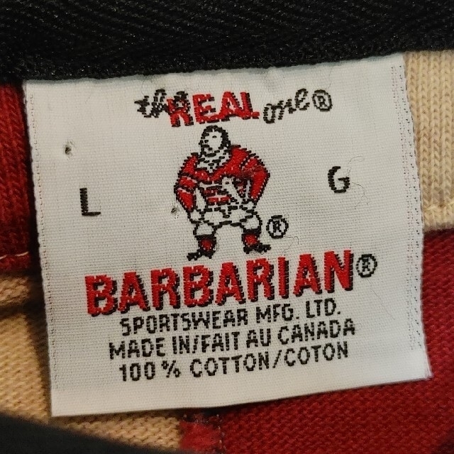Barbarian(バーバリアン)のBARBARIAN バーバリアン 刺繍 ラガーシャツ ゆるだぼ Lサイズ メンズのトップス(シャツ)の商品写真