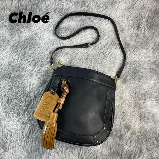 大宮 ○美品○Chloe クロエ エデン ショルダーバッグ レザー ブラック