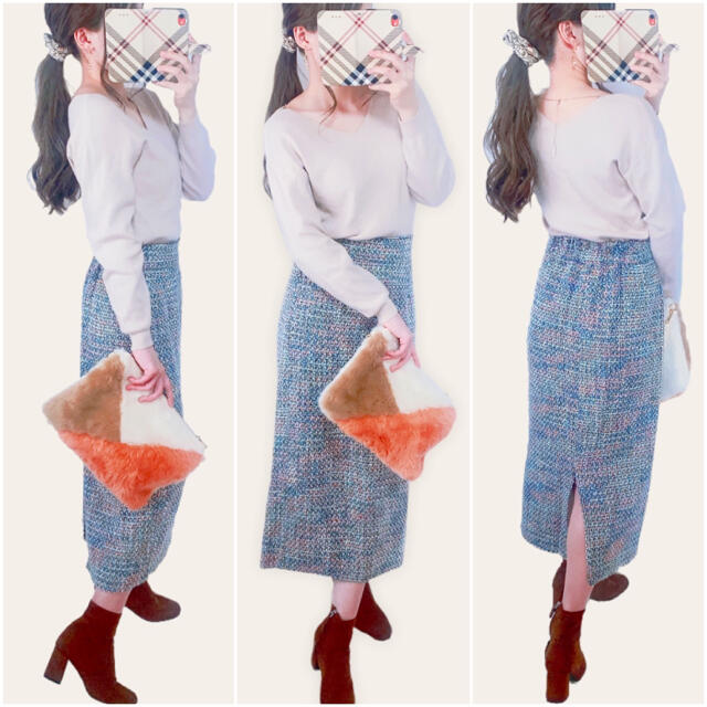 コーデ売り♡レース刺繍ニット＆ロングスカート