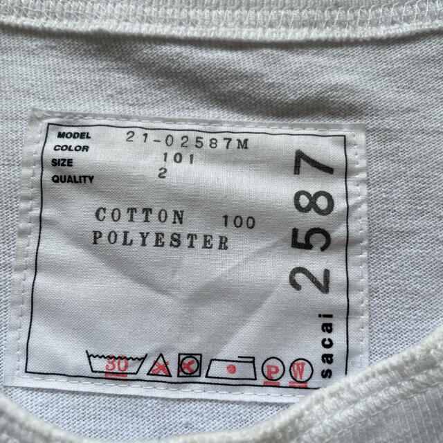 Sacai サカイ Cotton T-Shirt コットン Tシャツ 2