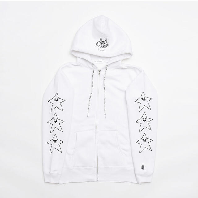 EGUMI STAR FULL ZIP PARKA 白 - パーカー