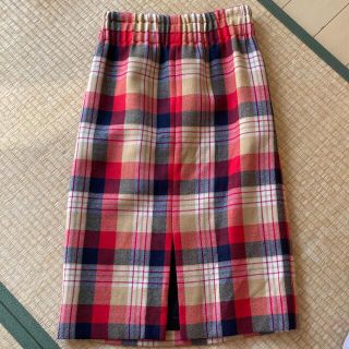 幻想的 ドリスヴァンノッテン タイトスカート ブロックチェック dries