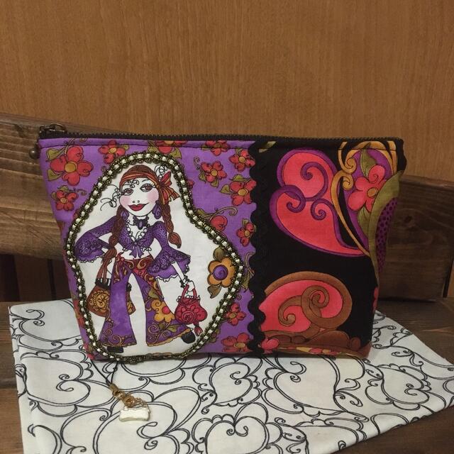 ♡handmade♡ロラライハリス　ファスナーポーチ