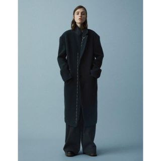 Y's - Y's ワイズ 18AW ステッチウールロングコート チェスターコート
