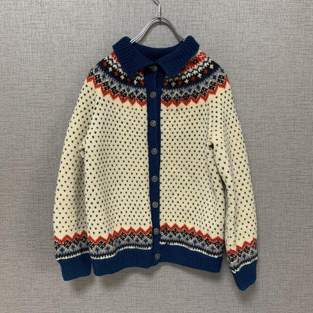 90s ビンテージ　ノルウェー製　ハンドニット　used  　ノルディック