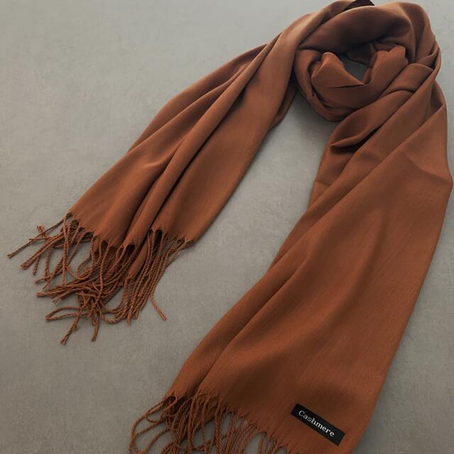 カシミアマフラー ブラウンアウトレットセール カシミヤ100 n98の通販