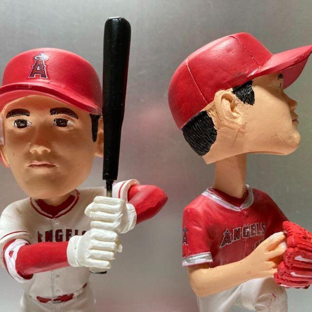 公式販売 大谷翔平 2018二刀流 ダブルボブルヘッド人形 球場配布 首