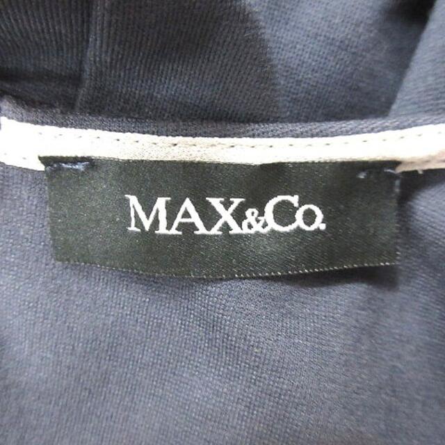 Max & Co.(マックスアンドコー)のマックス&コー MAX&CO. ワンピース ひざ丈 プリーツ 切替 半袖 S 紺 レディースのワンピース(ミニワンピース)の商品写真