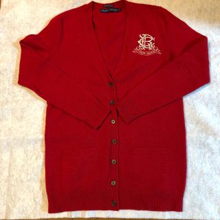 ポロラルフローレン(POLO RALPH LAUREN)のポロラルフローレン　レディース　カーディガン　赤　秋　冬　レッド　暖か　お洒落(カーディガン)