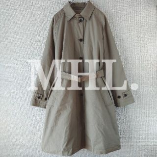 マーガレットハウエル(MARGARET HOWELL)の【美品】MHL ダウンライナー付き ステンカラーコート ベージュ(トレンチコート)