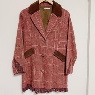 アクシーズファム(axes femme)の【クリーニング済み】 ♡ axes femme ♡ チェック コート(ロングコート)