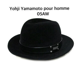 ヨウジヤマモト(Yohji Yamamoto)のYohji Yamamoto POUR HOMME ウールハット 05AW(ハット)