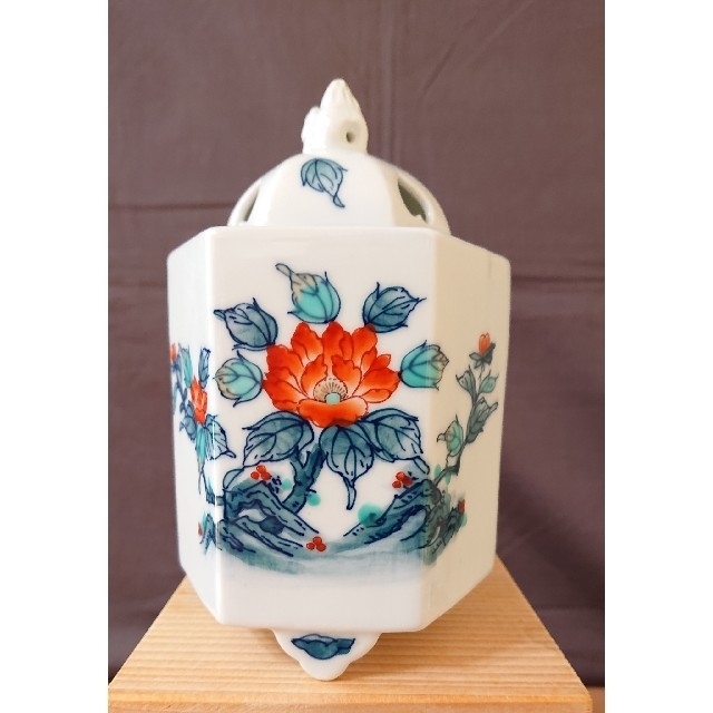 鍋島焼/大秀窯/香炉・香合セット/共箱・栞附き/茶道具/仏具/置物 鍋島焼/大秀窯/香炉・香合セット/共箱・栞附き/茶道具/仏具/置物