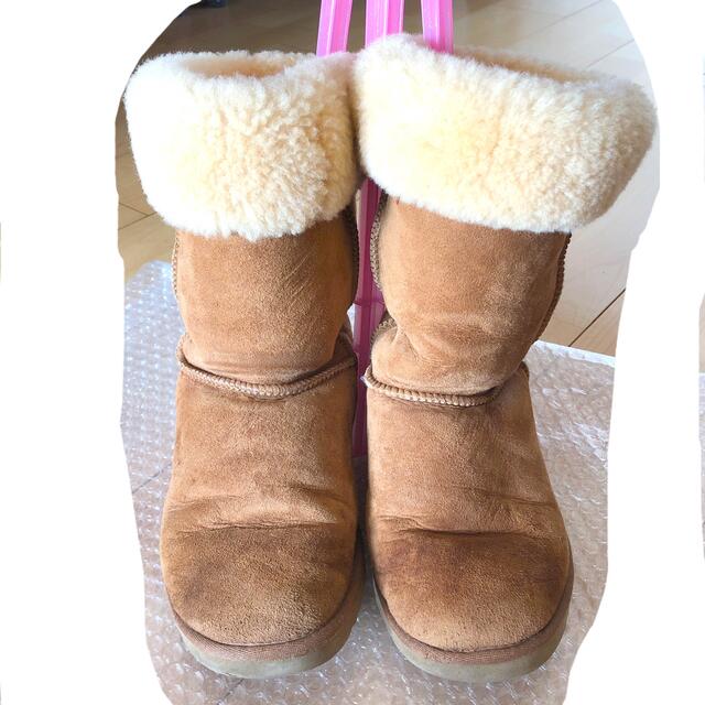 値下げしました!UGG ムートンブーツ ブラック スワロフスキー 24.5