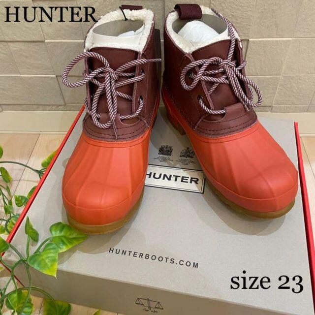 HUNTER(ハンター)の【新品未使用】HUNTER ハンター　レディース　ショートブーツ　ボア レディースの靴/シューズ(ブーツ)の商品写真