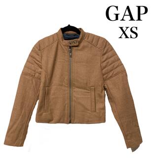 ギャップ(GAP)のGAP  ウール素材　ライダースジャケット(XS)ベージュ(ライダースジャケット)