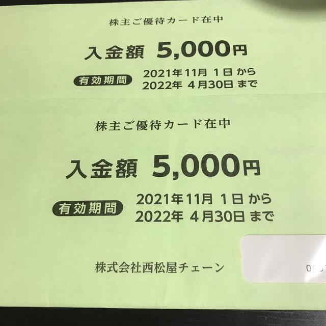 優待券/割引券西松屋株主優待カード10000円