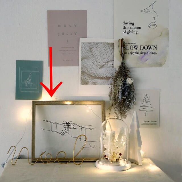 3COINS(スリーコインズ)のここ様　ガラスパネル　スリーコインズ　クリスマス　飾り ハンドメイドのインテリア/家具(インテリア雑貨)の商品写真
