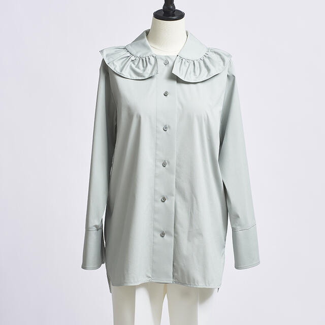 yori ヨリ フリルカラーシャツブラウス yori ヨリ フリルカラーシャツブラウス