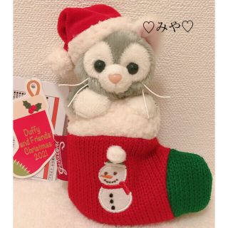 ジェラトーニ(ジェラトーニ)のダッフィークリスマス ジェラトーニ ぬいぐるみバッジ(キャラクターグッズ)