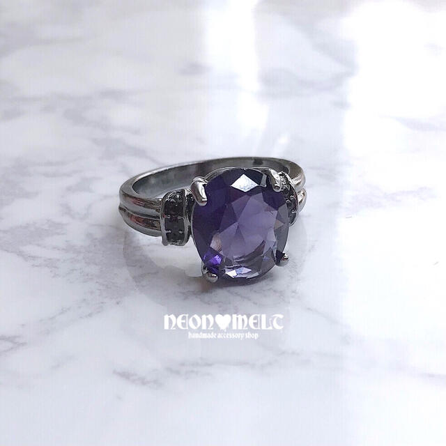 【157】Purple bijou - リング レディースのアクセサリー(リング(指輪))の商品写真