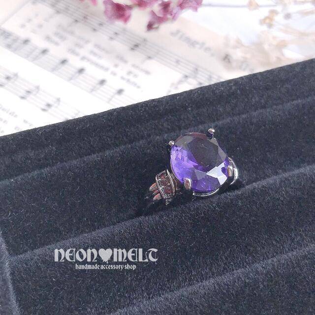 【157】Purple bijou - リング レディースのアクセサリー(リング(指輪))の商品写真